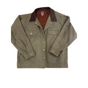 Vintage Marlboro Utility Jacket / Olive Green Chore Coat Large